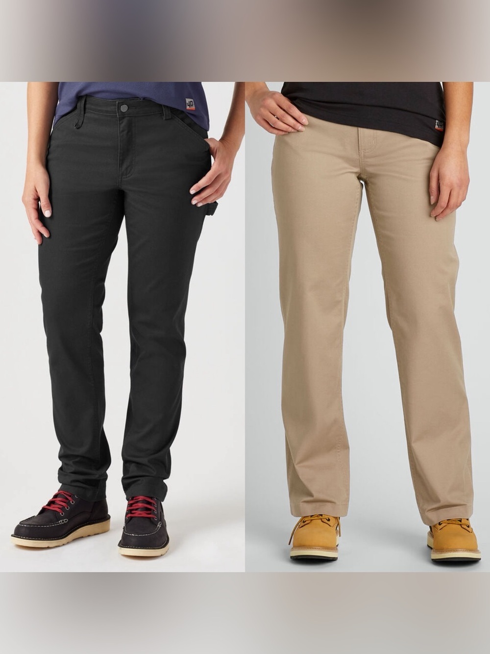 2 pairs 40 Grit Duluth Flex Twill Relaxed Leg Pants khaki & black size 4 Long